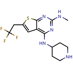 N2-methyl-N4-(4-piperidyl)-6-(2,2,2-trifluoroethyl)thieno[2,3-d]pyrimidine-2,4-diamine