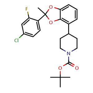 tert-butyl 4-[2-(4-chloro-2-fluoro-phenyl)-2-methyl-1,3-benzodioxol-4-yl]piperidine-1-carboxylate