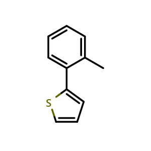 Chemical structure of 2-(O-tolyl)thiophene , CAS 99846-56-7, AChemBlock W165345