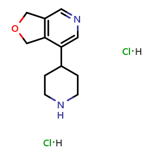 Chemical structure of 7-(4-piperidyl)-1,3-dihydrofuro[3,4-c]pyridine dihydrochloride , AChemBlock W165403