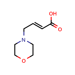 Chemical structure of (E)-4-morpholinobut-2-enoic acid , CAS 1323199-72-9, AChemBlock W165430
