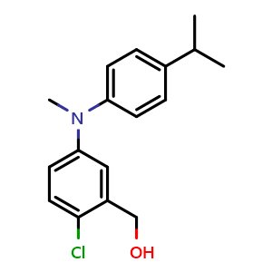 Chemical structure of [2-chloro-5-[(4-isopropylphenyl)methylamino]phenyl]methanol , CAS 2940956-38-5, AChemBlock W165463