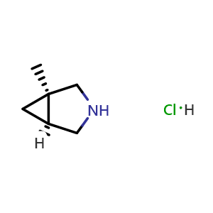 Chemical structure of (1R,5S)-1-methyl-3-azabicyclo[3 1 0]hexane hydrochloride , AChemBlock W165486