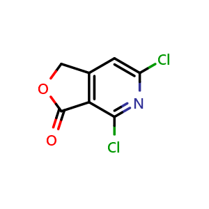 Chemical structure of 4,6-dichloro-1H-furo[3,4-c]pyridin-3-one , CAS 1228180-99-1, AChemBlock W165493