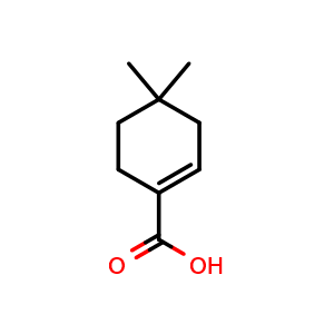 Chemical structure of 4,4-dimethylcyclohexene-1-carboxylic acid , CAS 854720-02-8, AChemBlock W165514