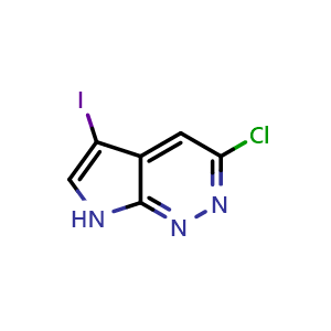 Chemical structure of 3-chloro-5-iodo-7H-pyrrolo[2,3-c]pyridazine , CAS 2416229-23-5, AChemBlock W165541