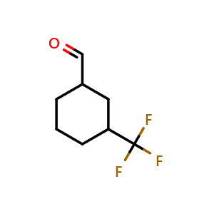 Chemical structure of 3-(trifluoromethyl)cyclohexanecarbaldehyde , CAS 1461715-02-5, AChemBlock W165562