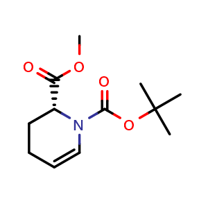 Chemical structure of O1-tert-butyl O2-methyl (2R)-3,4-dihydro-2H-pyridine-1,2-dicarboxylate , CAS 2219353-69-0, AChemBlock W165613