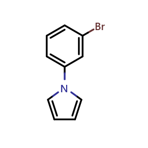 Chemical structure of 1-(3-Bromophenyl)-1H-pyrrole , CAS 107302-22-7, AChemBlock W165650