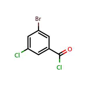 Chemical structure of 3-Bromo-5-chlorobenzoyl chloride , CAS 21900-27-6, AChemBlock W165674