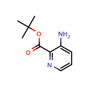 Chemical structure of tert-butyl 3-aminopyridine-2-carboxylate , CAS 1379367-66-4, AChemBlock W165676