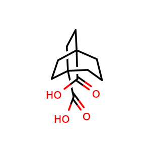 Chemical structure of bicyclo[3 2 2]nonane-1,5-dicarboxylic acid , CAS 46368-93-8, AChemBlock W165711