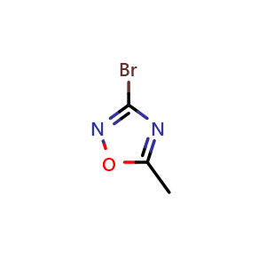 Chemical structure of 3-bromo-5-methyl-1,2,4-oxadiazole , CAS 1228427-07-3, AChemBlock W165777