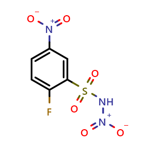 Chemical structure of 2-fluoro-N,5-dinitro-benzenesulfonamide , AChemBlock W165794