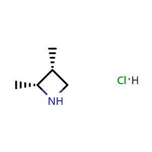 Chemical structure of cis-2,3-dimethylazetidine hydrochloride , CAS 2803420-40-6, AChemBlock W165817