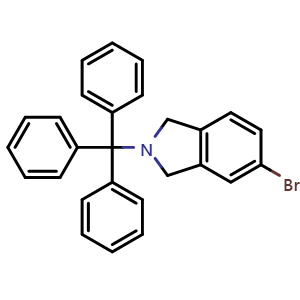 Chemical structure of 5-bromo-2-trityl-isoindoline , CAS 405150-03-0, AChemBlock W165843