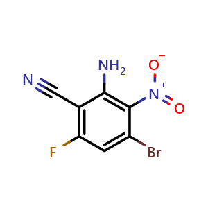 2-amino-4-bromo-6-fluoro-3-nitro-benzonitrile