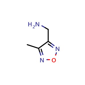 Chemical structure of (4-methyl-1,2,5-oxadiazol-3-yl)methanamine , CAS 321392-83-0, AChemBlock W165869