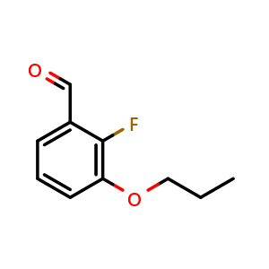 Chemical structure of 2-Fluoro-3-propoxybenzaldehyde , CAS 2404733-72-6, AChemBlock W165881