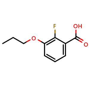 Chemical structure of 2-Fluoro-3-propoxybenzoic acid , CAS 2404734-28-5, AChemBlock W165884