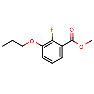 Chemical structure of Methyl 2-fluoro-3-propoxybenzoate , CAS 2404733-95-3, AChemBlock W165892