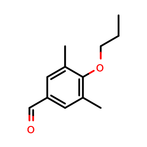 Chemical structure of 3,5-Dimethyl-4-propoxybenzaldehyde , CAS 210057-00-4, AChemBlock W165909