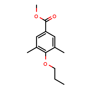 Chemical structure of Methyl 3,5-dimethyl-4-propoxybenzoate , CAS 1429901-08-5, AChemBlock W165924
