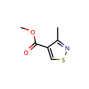 Chemical structure of methyl 3-methylisothiazole-4-carboxylate , CAS 74410-97-2, AChemBlock W165931