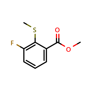 Chemical structure of Methyl 3-fluoro-2-(methylthio)benzoate , CAS 155256-40-9, AChemBlock W165964