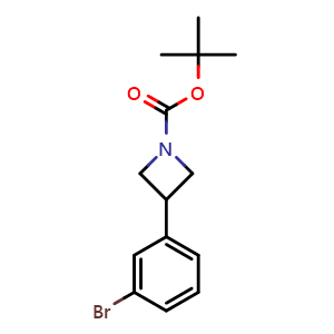 Chemical structure of tert-butyl 3-(3-bromophenyl)azetidine-1-carboxylate , CAS 1203681-54-2, AChemBlock W165967