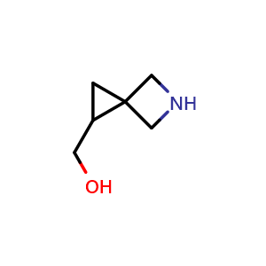 Chemical structure of 5-azaspiro[2 3]hexan-2-ylmethanol , CAS 1781738-31-5, AChemBlock W165978