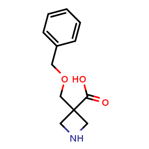 Chemical structure of 3-(benzyloxymethyl)azetidine-3-carboxylic acid , CAS 1934919-06-8, AChemBlock W165982