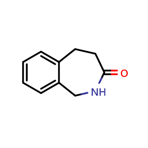 Chemical structure of 1,2,4,5-tetrahydro-2-benzazepin-3-one , CAS 17724-38-8, AChemBlock W166008