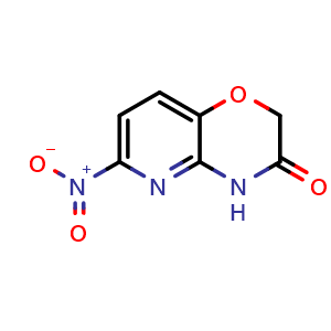 Chemical structure of 6-nitro-2h-pyrido[3,2-b][1,4]oxazin-3(4h)-one , CAS 337463-64-6, AChemBlock W166047