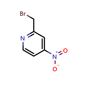 Chemical structure of 2-(Bromomethyl)-4-nitropyridine , CAS 442910-43-2, AChemBlock W166049