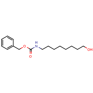 Chemical structure of benzyl N-(8-hydroxyoctyl)carbamate , CAS 134477-39-7, AChemBlock W166061