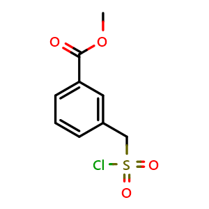 Chemical structure of methyl 3-[(chlorosulfonyl)methyl]benzoate , CAS 174961-63-8, AChemBlock W166068