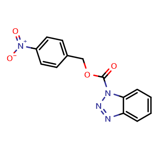 Chemical structure of 1-(4-Nitrobenzyloxycarbonyl)benzotriazole , CAS 86832-06-6, AChemBlock W166077
