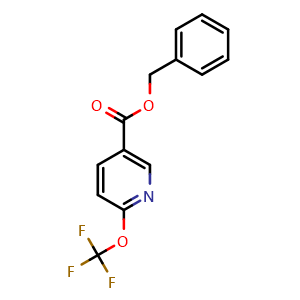Chemical structure of benzyl 6-(trifluoromethoxy)nicotinate , CAS 1822848-83-8, AChemBlock W166108