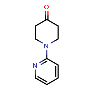 Chemical structure of 1-(pyridin-2-yl)piperidin-4-one , CAS 264608-41-5, AChemBlock W166109