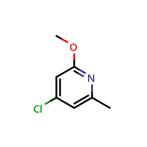 Chemical structure of 4-chloro-2-methoxy-6-methylpyridine , CAS 1227594-01-5, AChemBlock W166114