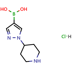 (1-(piperidin-4-yl)-1H-pyrazol-4-yl)boronic acid hydrochloride