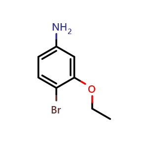 Chemical structure of 4-Bromo-3-ethoxyaniline , CAS 125756-95-8, AChemBlock W166132