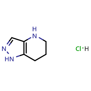 Chemical structure of 4,5,6,7-tetrahydro-1H-pyrazolo[4,3-b]pyridine hydrochloride , CAS 2156657-30-4, AChemBlock W166133