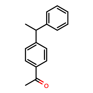 Chemical structure of 1-(4-(1-phenylethyl)phenyl)ethan-1-one , CAS 94788-60-0, AChemBlock W166137
