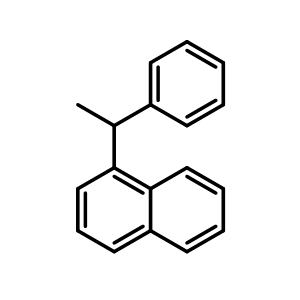 Chemical structure of 1-(1-phenylethyl)naphthalene , CAS 7381-78-4, AChemBlock W166140