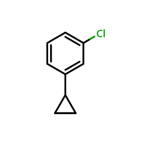 Chemical structure of 1-Chloro-3-cyclopropylbenzene , CAS 19714-74-0, AChemBlock W166153