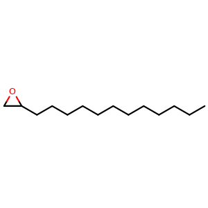 Chemical structure of 1,2-epoxytetradecane , CAS 3234-28-4, AChemBlock W166161