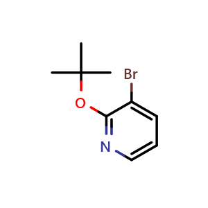 Chemical structure of 3-bromo-2-tert-butoxypyridine , CAS 1245898-81-0, AChemBlock W166164