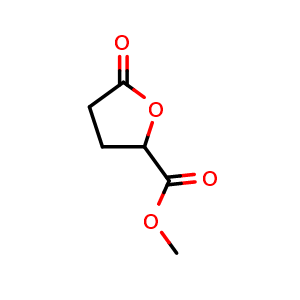 Chemical structure of methyl 5-oxotetrahydrofuran-2-carboxylate , CAS 3885-29-8, AChemBlock W166171